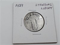 1929 US Standing Liberty Quarter Dollar Coin