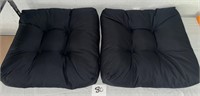 Classic Accessories Chair Cushions, TWO, Black