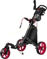 KVV 3 Wheel Golf Push Cart Red/Black