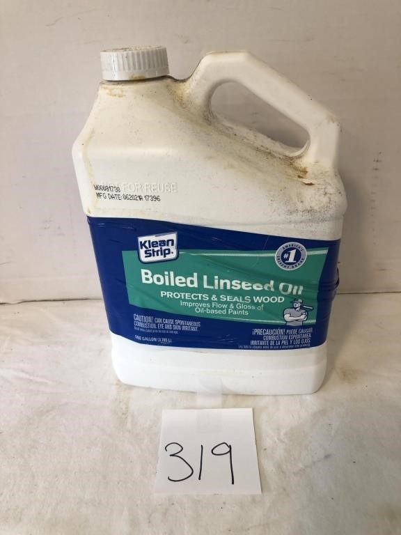 1 gallon jug lInseed oil, 3/4 full