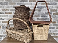 4- Large Baskets for Storage & Decor