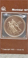 1976 Montreal Olympics 14k Gold 100.00 Coin
