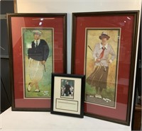 Framed Watercolor Golf  Art, Payne Stewart Champ.