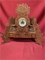 Handmade wooden tabletop clock- Extremely detailed