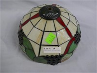 Stained glass lampshade with grape motif - slag gl