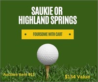 Golfing Foursome w/ Cart At Highland Springs Or