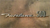 Vintage Ford Fairlane 500 Car Badge Emblem