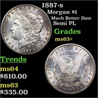 1887-s Morgan $1 Grades Select+ Unc