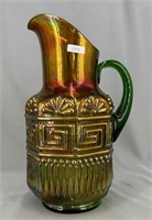 Greek Key tankard water pitcher - green