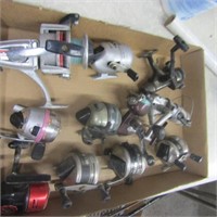 Lot of fishing reels. Zebco and more.