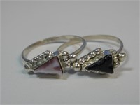 2 N/A Sterling Silver Rings Hallmarked