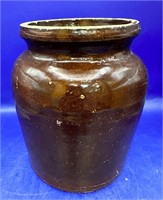 Brown Drip Glazed Bean Pot/Crock