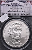 2009 P PCGS MS70 LINCOLN SILVER DOLLAR