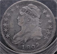 1809 BUST HALF DOLLAR VG