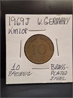 1969 w. German coin