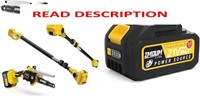 2-IN-1 Cordless Pole Saw & Mini Chainsaw