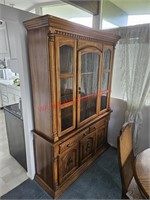 Two Piece China Hutch 80" X 56" X 17" (dining