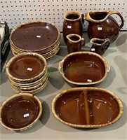 Hull pottery - 26 piece lot - pitchers, serving