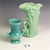 Two vintage McCoy vases