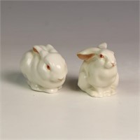 Two Boehm porcelain bunnies