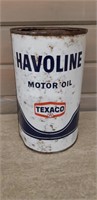Texaco Motor oil can metal