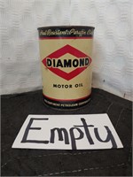 Vintage Diamond Motor Oil Metal 1qt can