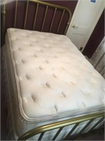 Full size bed w/ brass bed frame