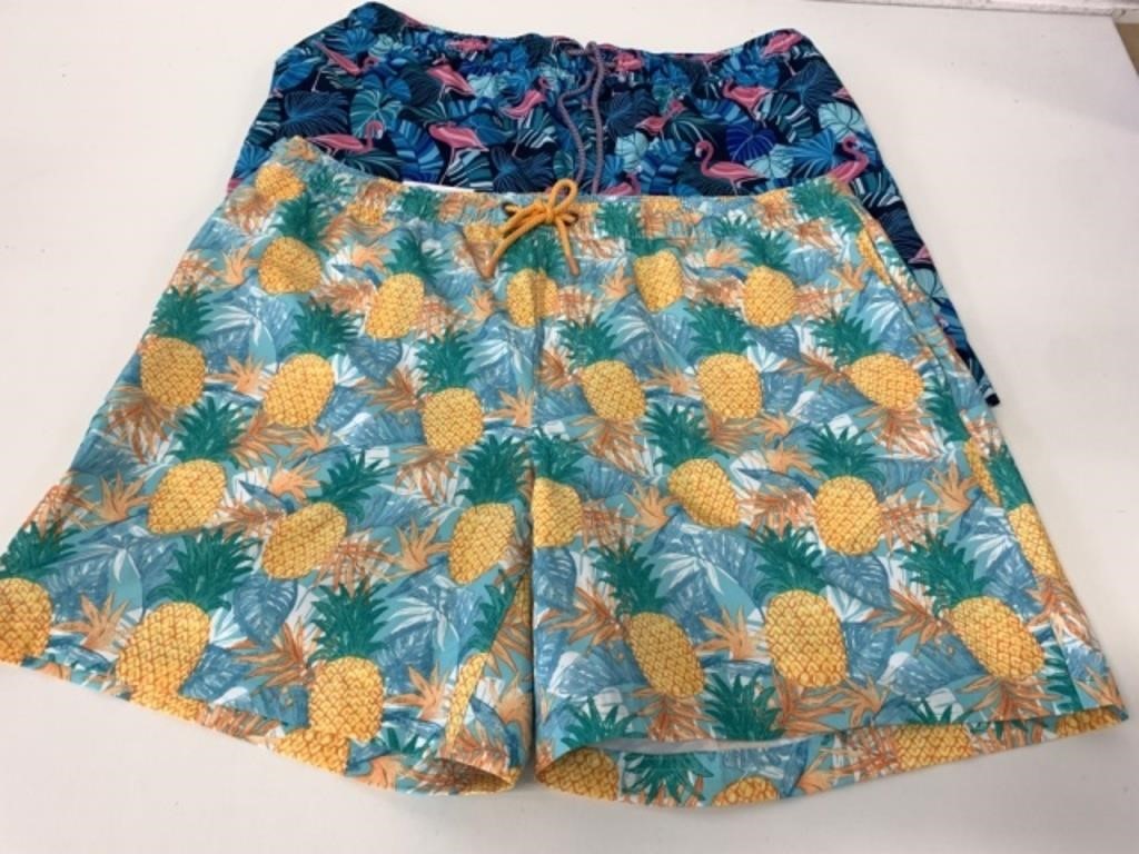 2 New Men's Resort Swim Trunks Size XL