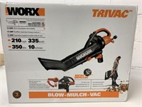 New Worx Trivac 12 Amp Blower, Vac, Mulcher