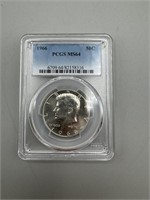 1966 PCGS MS64 40% Silver Kennedy Half Dollar