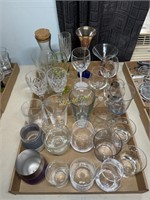 Variety of wine Glasses and Whisky Glasses
