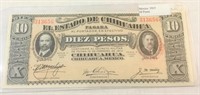 1915 Mexican 10 pesos.