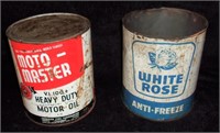 Vintage automotive cans.