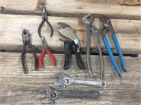 Pliers and Cresent Wrenches