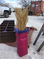 Pink Vase with Wheat
