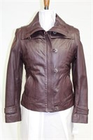 Aubergine Lamb Leather jacket size Small