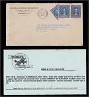 Guatemala Stamps 1942 Cover with Bisect & Censor t