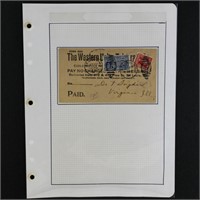 US Stamps Western Union Telegraph- Cover, letter,