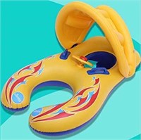 Baby Pool Float with Canopy-Mother Daddy& Baby