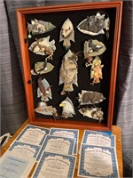 Arrowheads in display case