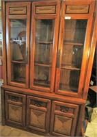 Retro Glass Front China Cabinet