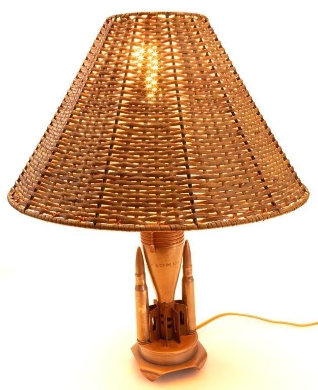 Outstanding WWII Trench Art Lamp