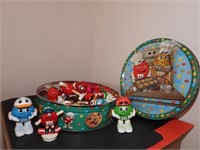 M&M Cookie tin with toys