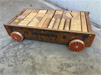 Holgate Toy Wheeled Pullalong with Natural Blocks