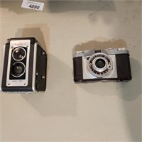 2 Vintage Cameras - Kodak Duaflex II & Spartus 35