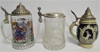 Lot of 3 Beer Steins