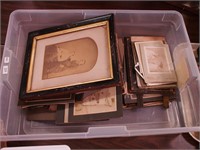Container of vintage photographs including