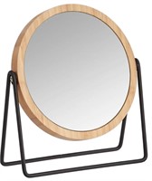 Amazon Basics Vanity Mirror with Bamboo Rim -