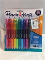 Paper Mate 10 pens gel .7 MM