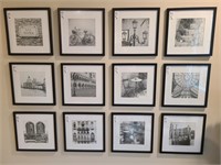 12PC FRAMED PRINTS